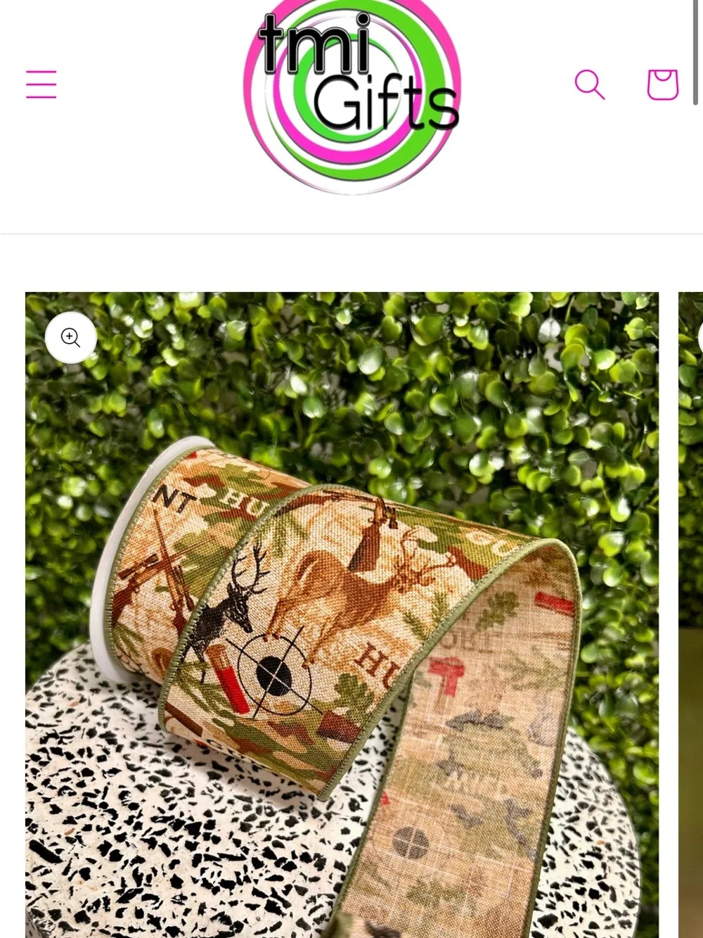 Deer and Fish  Ribbon Spools - 2.5
